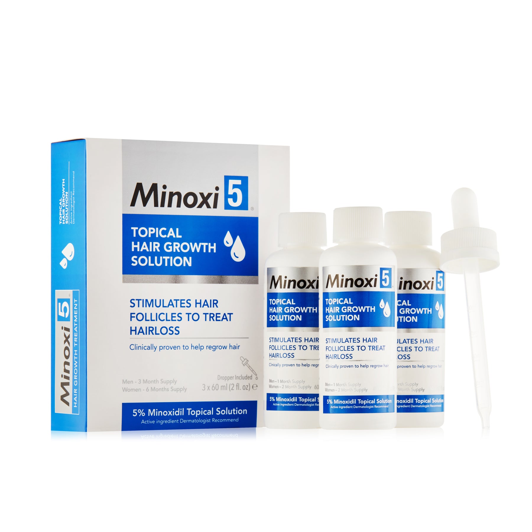 Minoxi5 Minoxidil Solution 5%, 3 Month Supply