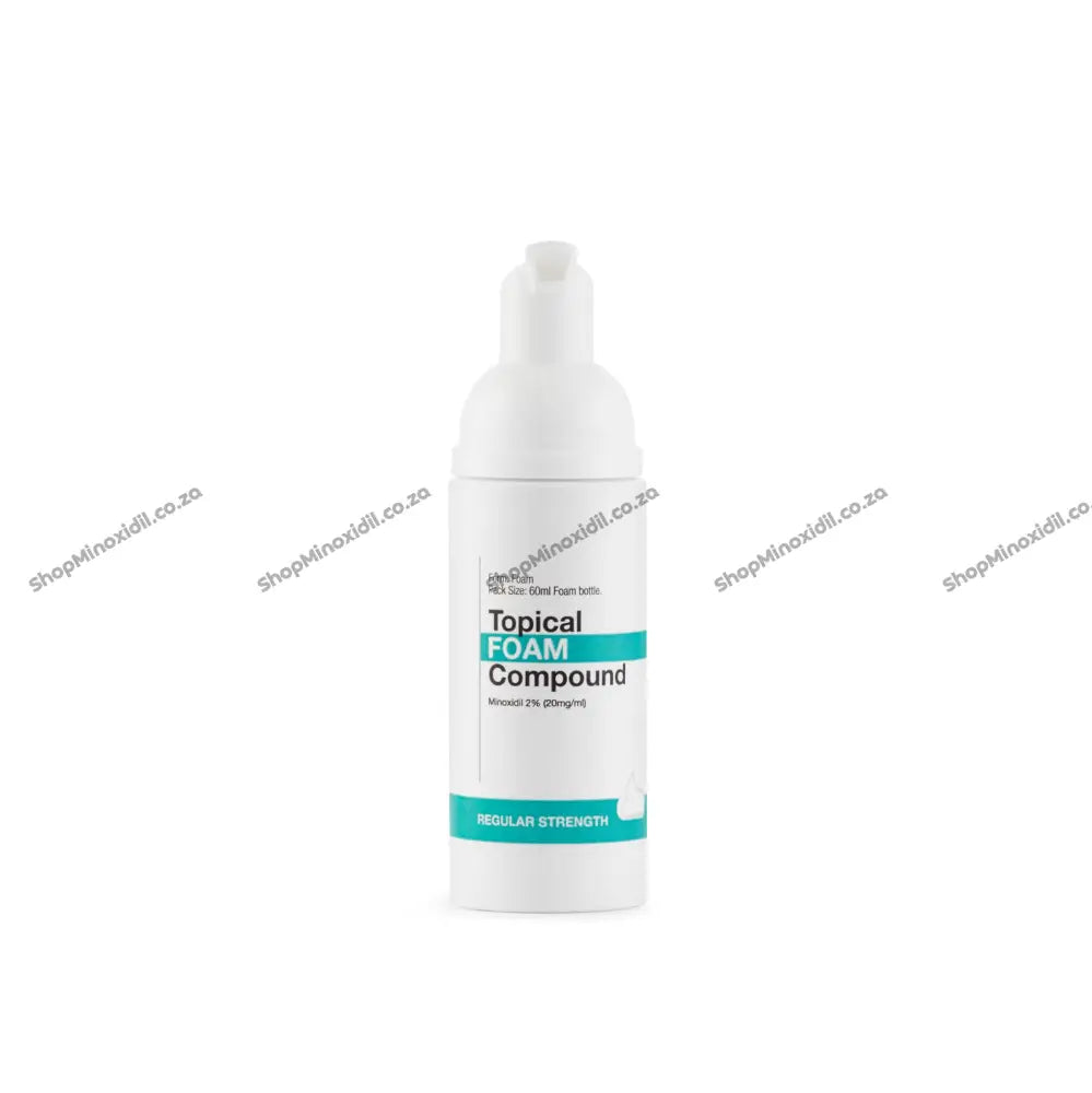 Topical Foam Compound bottle on a white background