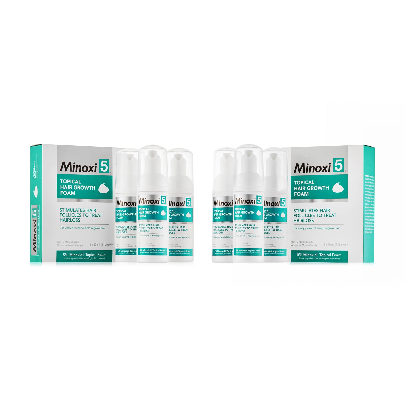 Minoxi5 Minoxidil Foam , 6 PACK