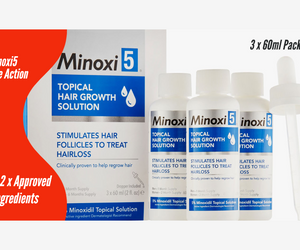 Minoxi5 Minoxidil + DHT blocker (Double Action Formula), 3Month Supply